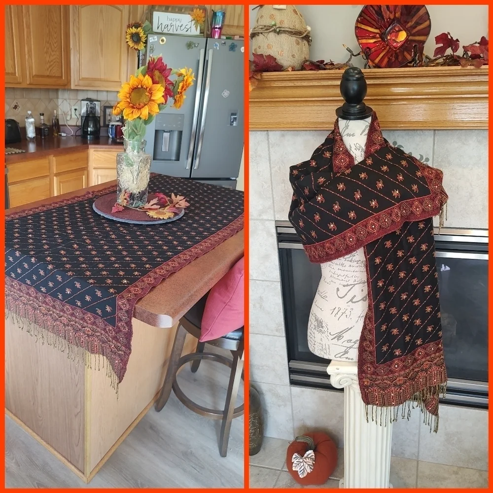 Fall Table Runner OR Pashmina Wrap!